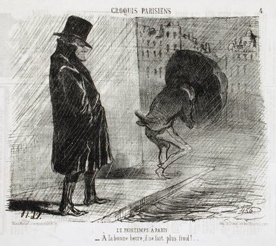 Der Frühling in Paris von Honoré Daumier